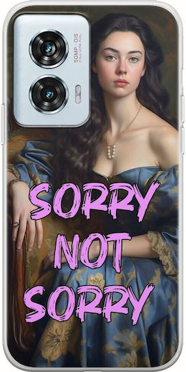 Vintage Lady Sorry Not Sorry Motorola Edge 50 Fusion 5g Flexibles TPU Transparentes Silikon