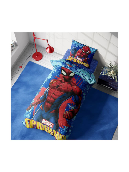 Marvel Σετ Μονά Spider-Man 713 Electric Blue 160x240cm