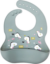 Beboulino Waterproof Bib Silicone with Pocket Grey