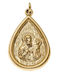 Senza Charm Talisman Constantin Lacrimă Din Argint Placcat Cu Aur