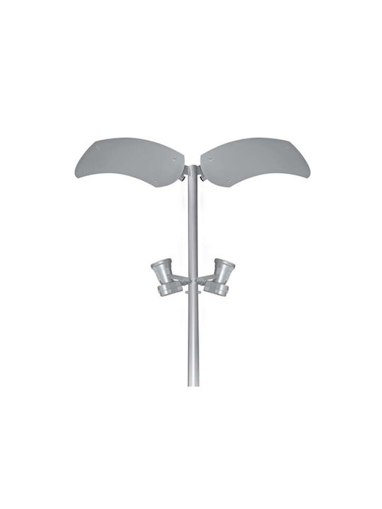 KT Lighting Εξωτερικό Φωτιστικό LED Δρόμου 60W με Θερμό Λευκό Φως Γκρι