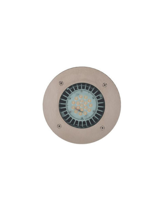 KT Lighting Σποτ Δαπέδου LED 22.5W με Θερμό Λευκό Φως Γκρι