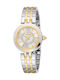 Just Cavalli Animalier Damen Uhr mit Silber Metallarmband