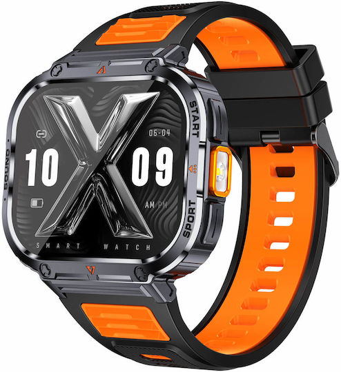 Microwear NX23 Smartwatch με Παλμογράφο (Πορτοκαλί)