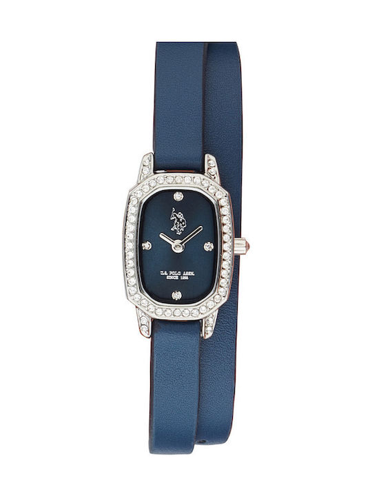 U.S. Polo Assn. Women's Watch with Blue Leather Strap