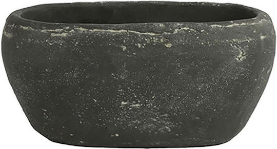 Atmosphera Planter Metal Black 28x16x13cm.
