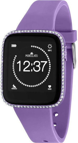 Morellato M-01 Edelstahl Smartwatch mit Pulsmesser (Lila)