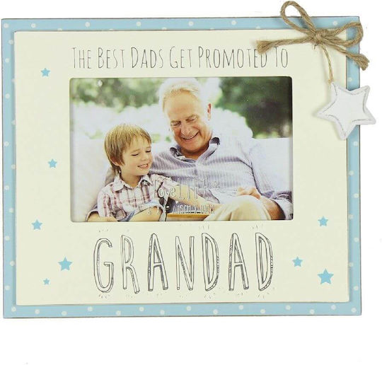 Dad Promoted To Grandad Κορνίζα Ξύλινη με Μπλε Πλαίσιο