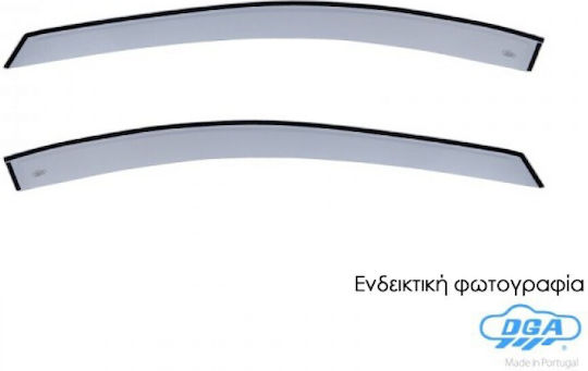 DGA Σετ Ανεμοθραύστες Αυτοκινήτου Μπροστινοί Σκούρο Φιμέ για Toyota Avensis 2009+ 2τμχ