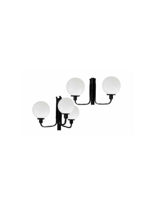 KT Lighting Фенер Публикация Външен Пространство за Цокъл E27 Черен