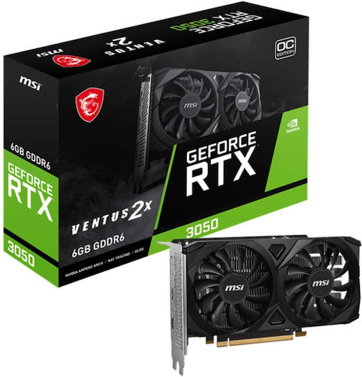 MSI GeForce RTX 3050 6GB GDDR6 Ventus 2X E 6G OC Видеокарта