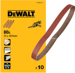 DEWALT Tαινία Λείανσης K80 13x457mm Σετ 10τμχ