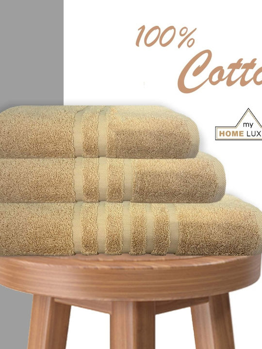 My Home Luxury Facecloth 50x90cm Beige Weight 6...