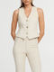 Women's Vest with Buttons Blue