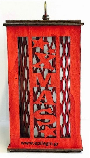 TnS Christmas Red Lantern 31x15cm
