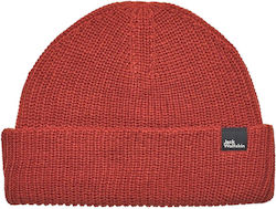 Jack Wolfskin Beanie Unisex Beanie Knitted in Orange color Jack Wolfskin Beanie Unisex Beanie Knitted in Orange color