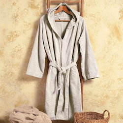 Melinen Bloom Bathrobe with Hood Ecru 400gr/m²