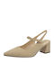 Pointed Toe Gold Heels with Strap