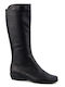 Leder Damenstiefel Schwarz