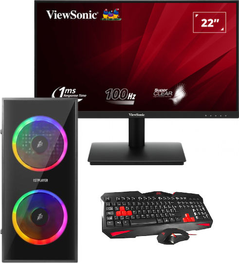 Vengeance Beast-Z69 Desktop PC (Ryzen 3-3200G/8GB DDR4/240GB SSD/No Operating System) and Viewsonic VA220-H VA 21.5" Monitor