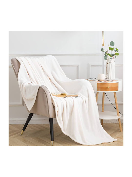 Astron Italy Ριχτάρι Πολυθρόνας Γούνινο 130x160εκ. White 19754