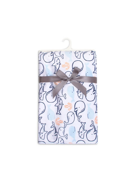 Mother's Choice Κουβέρτα Αγκαλιάς & Λίκνου Fleece Γαλάζια 75x100εκ.