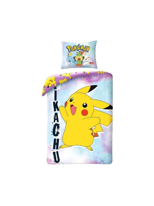 Pokemon Σετ Παιδική Παπλωματοθήκη Μονή Πολύχρωμη