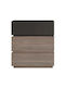 Vanity Wooden Chest of Drawers with 3 Drawers Sonoma Oak & Grey 60x40x66cm