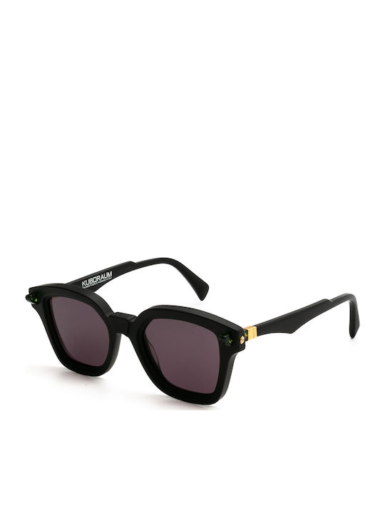 Kuboraum Women's Sunglasses with Black Plastic Frame and Black Lens