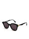 Kuboraum Women's Sunglasses with Black Plastic Frame and Black Lens