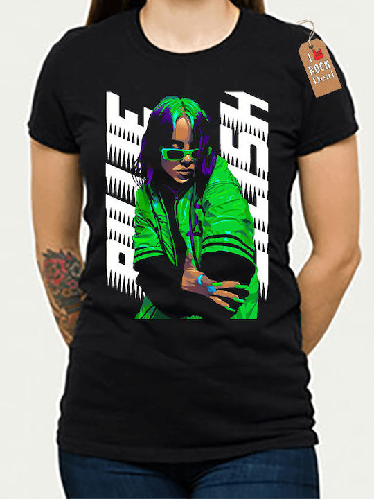 Rock Deal Billie Eilish T-shirt Μαύρο Βαμβακερό
