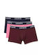 Men's Boxers Expresso, Reseda Pink, Navy 3Pack