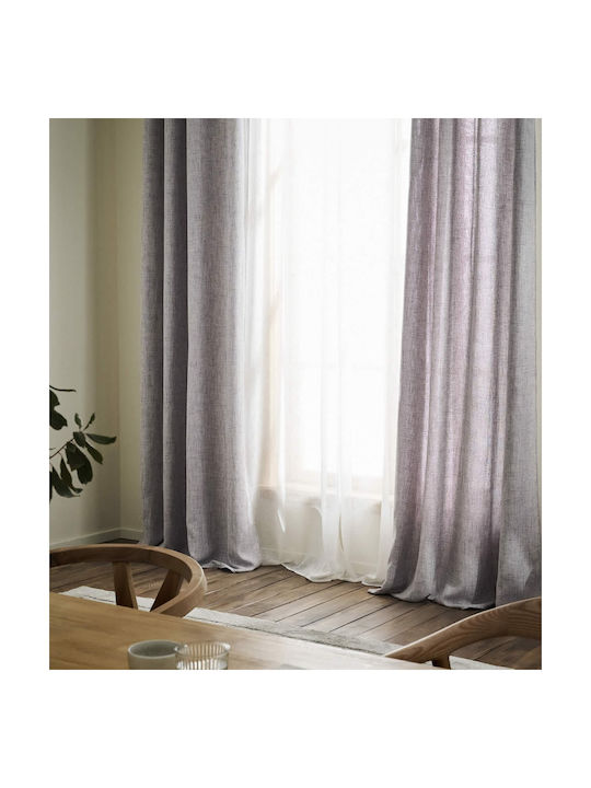 Gofis Home Κουρτίνα με Τρουκς Magna Γκρι 140x280εκ.
