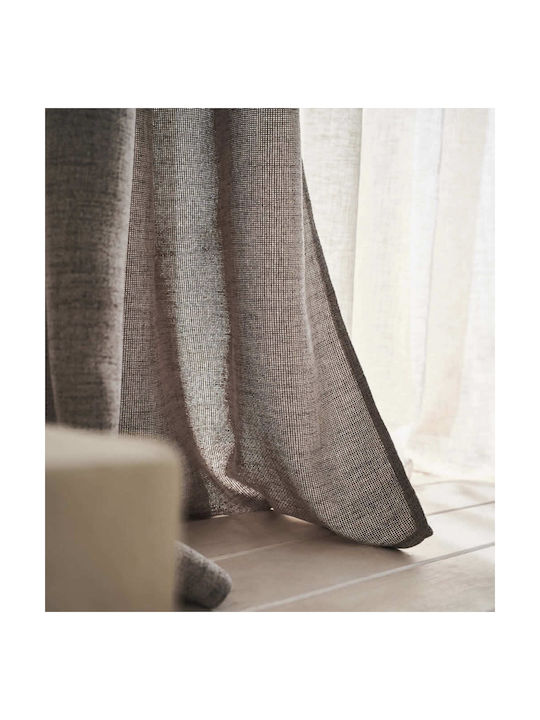 Gofis Home Κουρτίνα με Τρουκς Magna Γκρι 140x28...