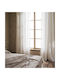 Gofis Home Κουρτίνα με Τρέσα Maisy Λευκή 200x295εκ.