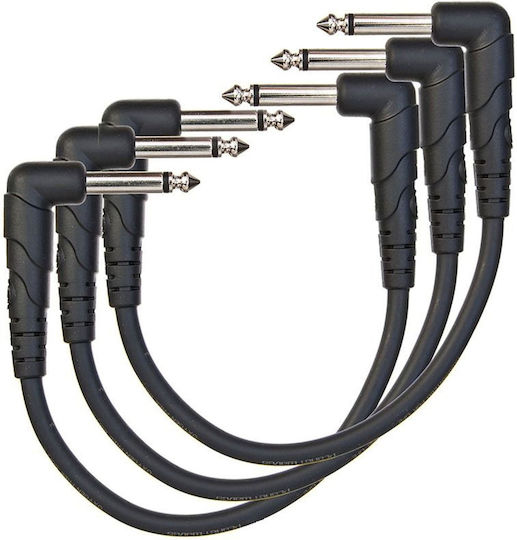 Daddario Kabel 6,3mm Stecker - 6,3mm Stecker 0.15m 3Stück (PW-CGTP-305-3P)