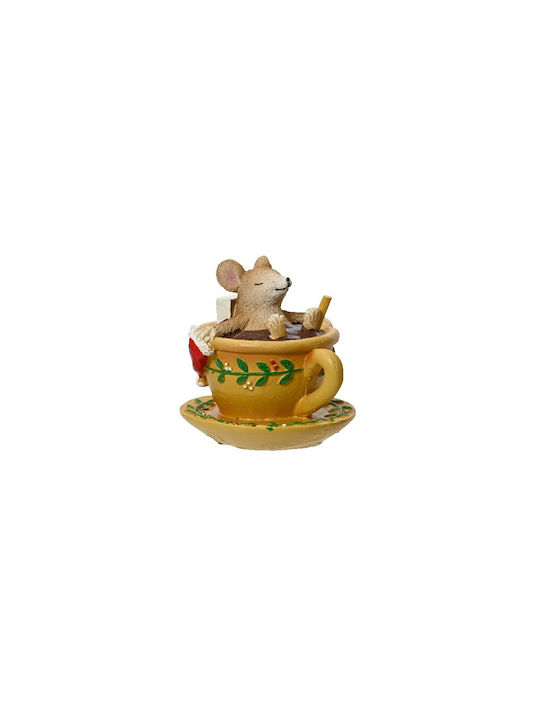 Kaemingk Figurină De Crăciun Din Plastic Șoarece Gri 10.7x10.7x12.5cm