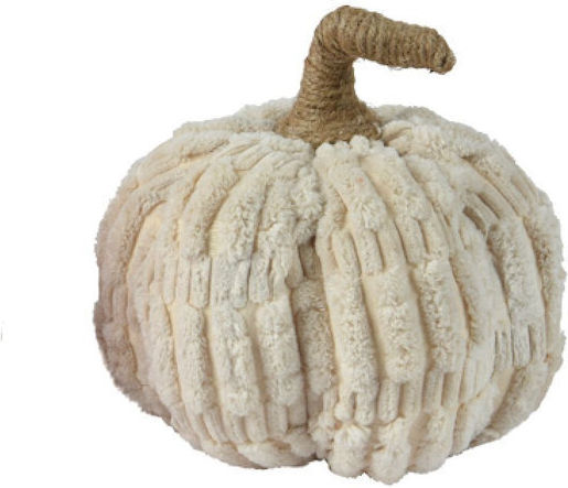 Kaemingk De Crăciun Din țesătură Figurină Dovleac Albă Înălțime 18cm.