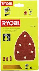 Ryobi SCS10A1 Φύλλο Λείανσης Δέλτα K120 / K60 / K80 με Τρύπες 100x140mm Σετ 10τμχ