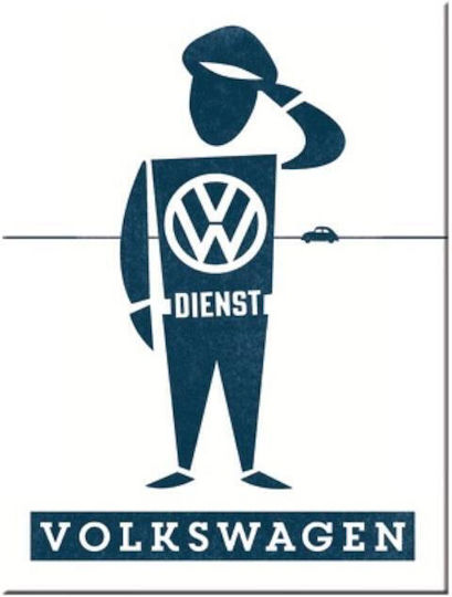 Носталгичен метален магнит Volkswagen Vw Dienst Mann