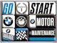 Nostalgic Μαγνητάκια Bmw Motor 83097 Μπλε Άσπρα Mεταλλικά Ρετρό Σετ 9 Τμχ Διάφανη Συσκευασία Δώρου 10x7x2 Cm