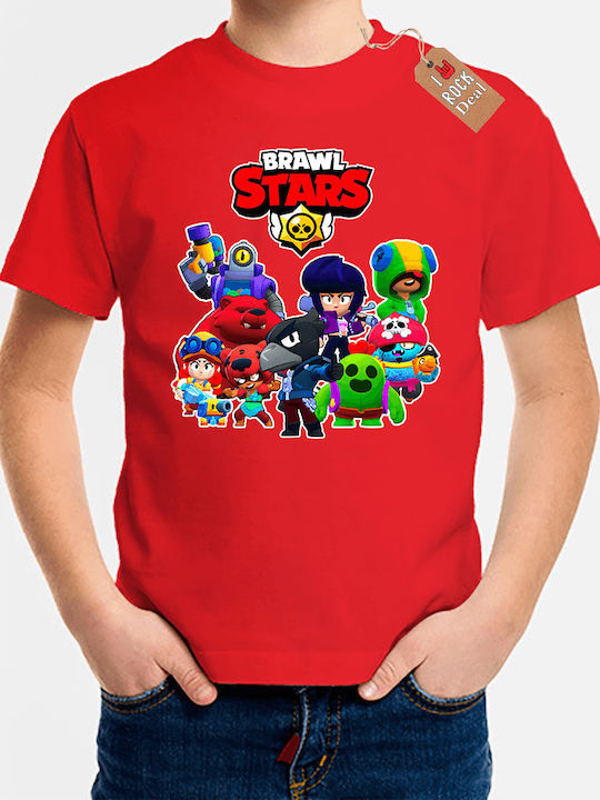 Παιδική Μπλούζα Κοντομάνικη Κόκκινη Brawl Stars