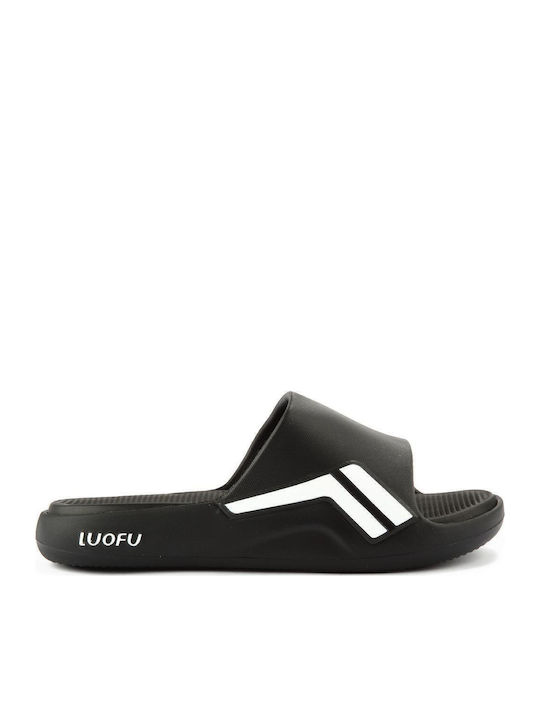 Fshoes Slapi Bărbați Slides Negri