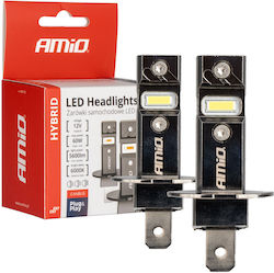 AMiO Крушки H3 LED Хладно бяло 2бр AMiO Крушки H3 LED Хладно бяло 2бр