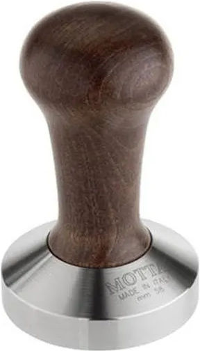Motta 8110 Tamper with Flat Surface 49mm in Brown Color
