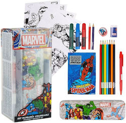 School Set Marvel 16 Pieces Red