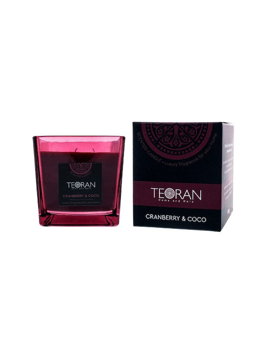 Aromatische Kerze Cranberry Coco Quadrat 210g