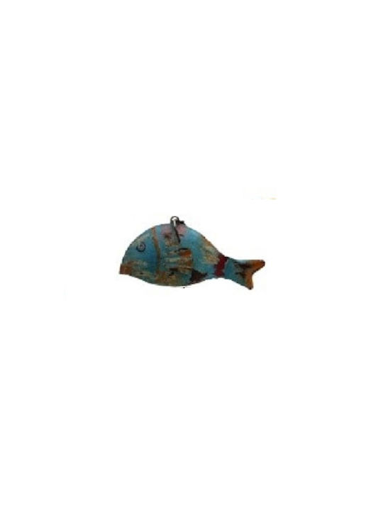 Decorative Metal Fish Multi Colour Blue