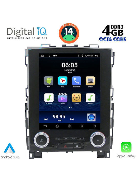 Digital IQ Auto-Audiosystem für Renault Koleos / Megane 2016 (Bluetooth/USB/WiFi/GPS/Apple-Carplay/Android-Auto) mit Touchscreen 9.7"