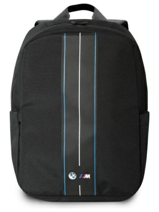 Bmw Nylon Blue Stripe 16" Laptop Backpack Black